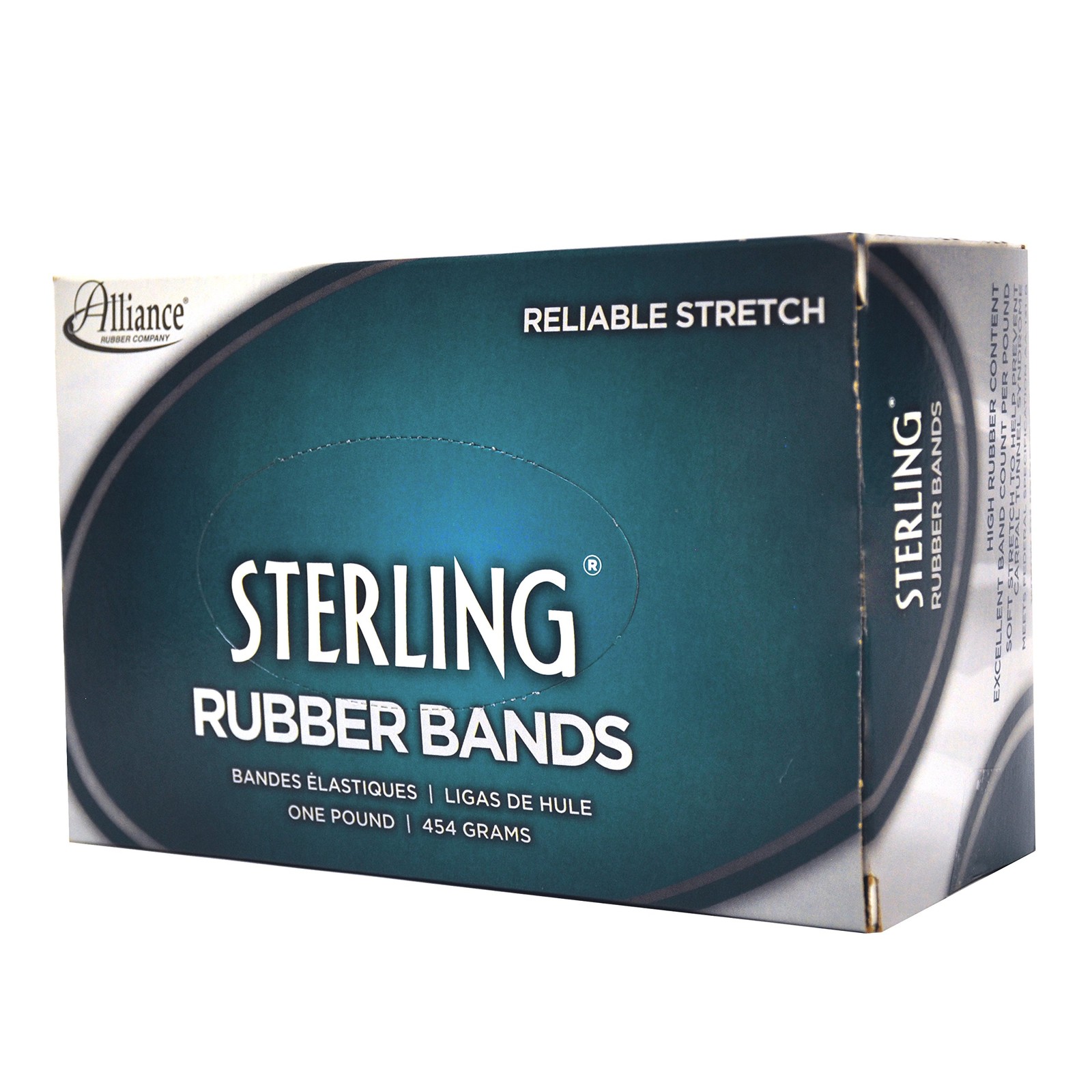 Size #64 Rubber Bands, 1 lb Box – Approx. 425 Blue Bands (3.5 x 0.25 Inches)