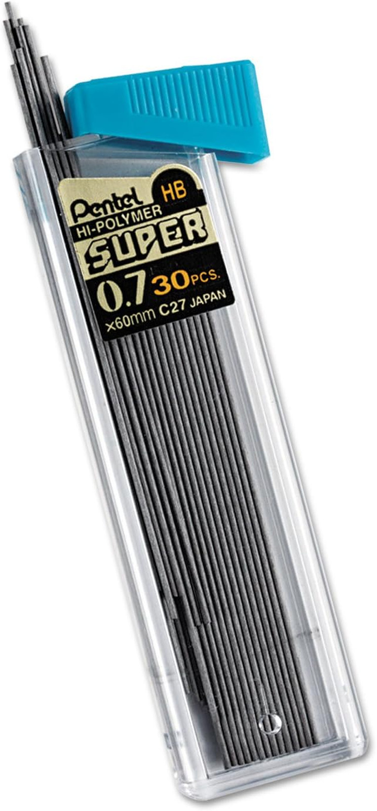 Eco-Friendly Super Hi-Polymer Lead Refill 0.7mm HB 30 Pieces for Smooth Writing