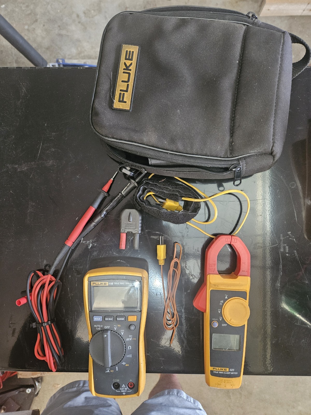 Fluke 116/323 HVAC Combo Kit and Klein Tools Multimeter and Clamp Meter