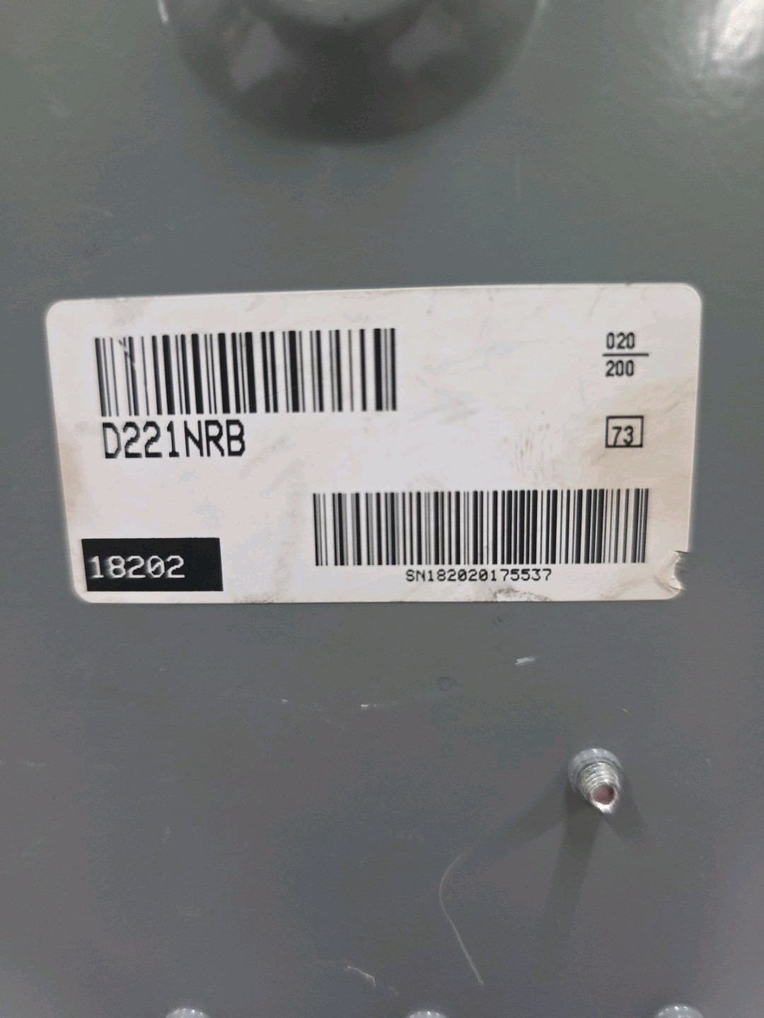 Square D Electrical Breaker Box D221NRB Series E3 General Duty Safety Switch 30A