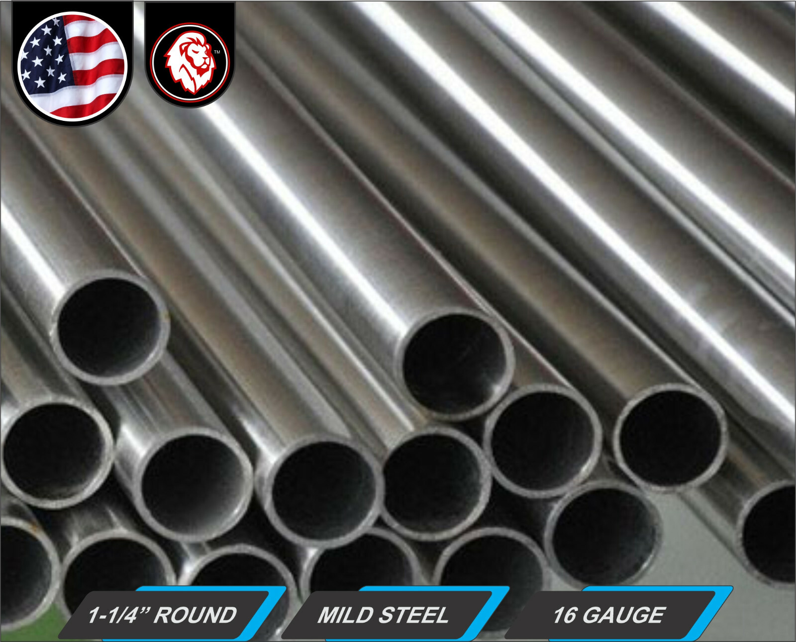 1-1/4″ Round Metal Tube – Mild Steel – 16 gauge – ERW – 12″ inch Long (1-ft)