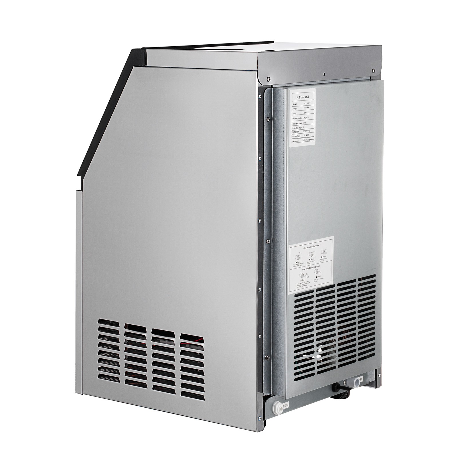 110lbs Built-in Commercial Ice Maker Stainless Steel Bar Restaurant Ice Machine