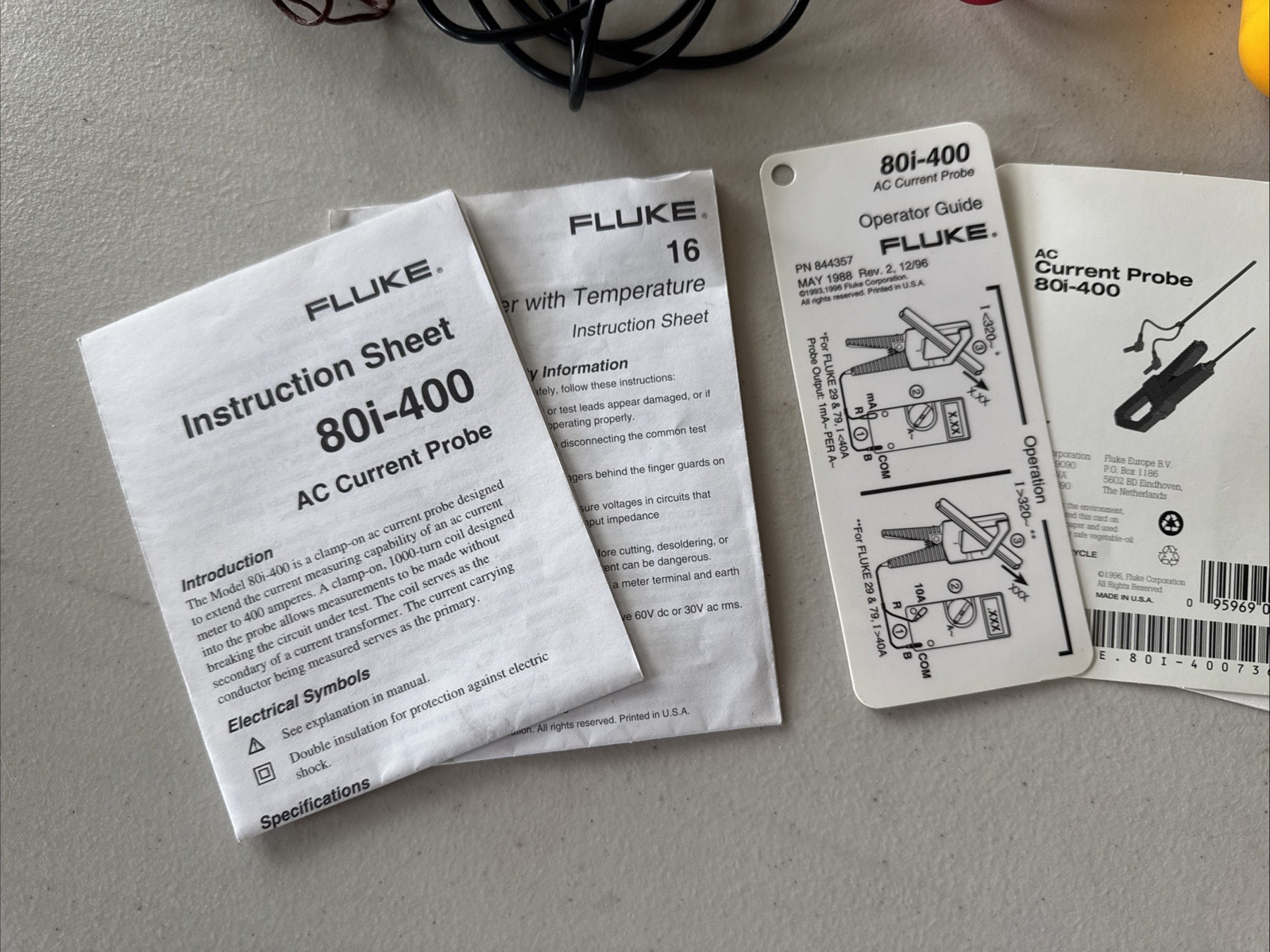 New Open Box – FLUKE 16 Digital Multimeter w/Leads, Case, & Paperwork, HVAC Tool