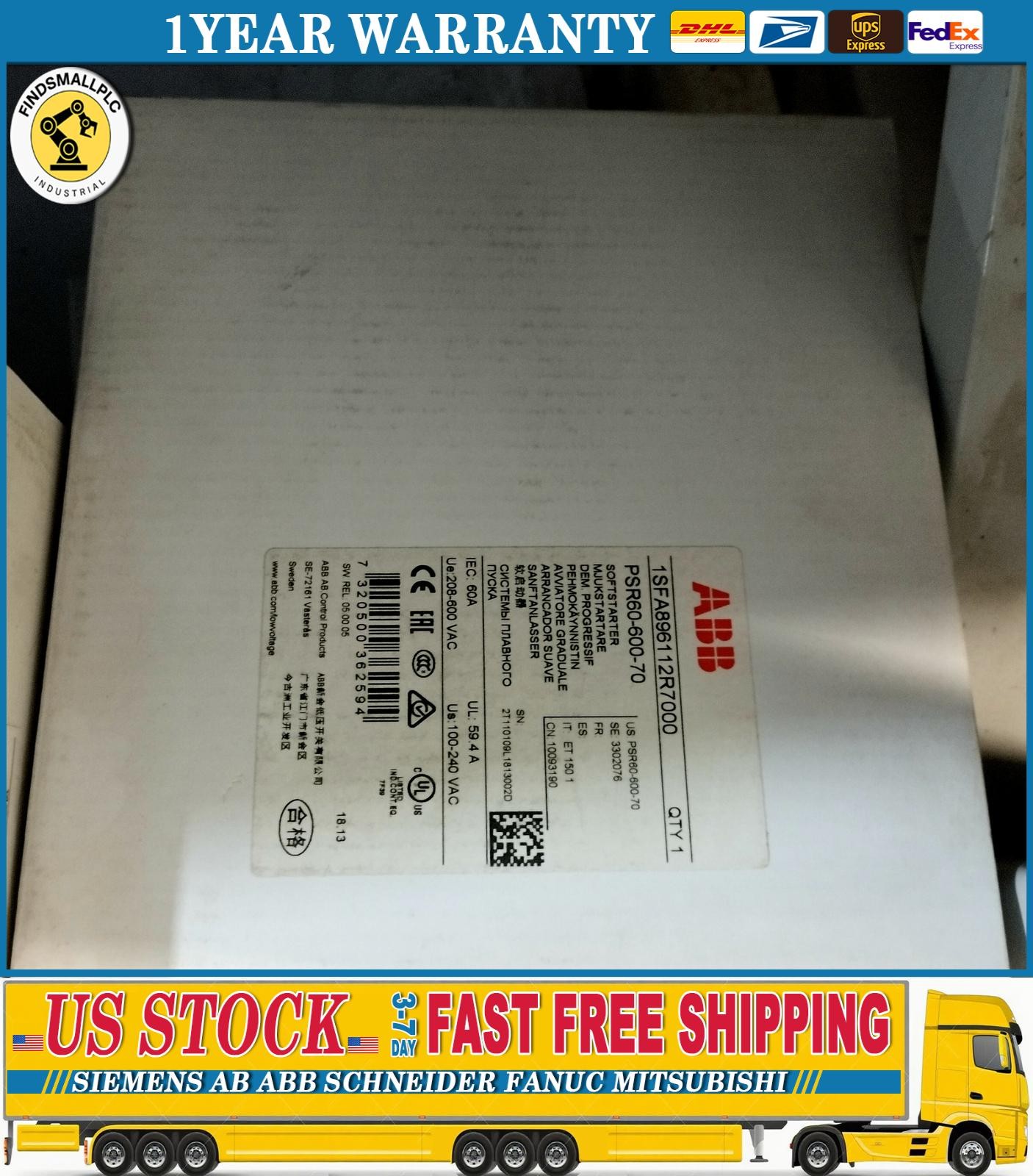 1PC PSR60-600-70 ABB Soft Starter Brand New Fastshipping