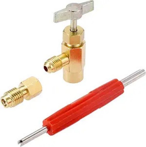 Can Tap Valve Dispenser with Tank Adapter and Valve Core R Size: R134A Can Tap