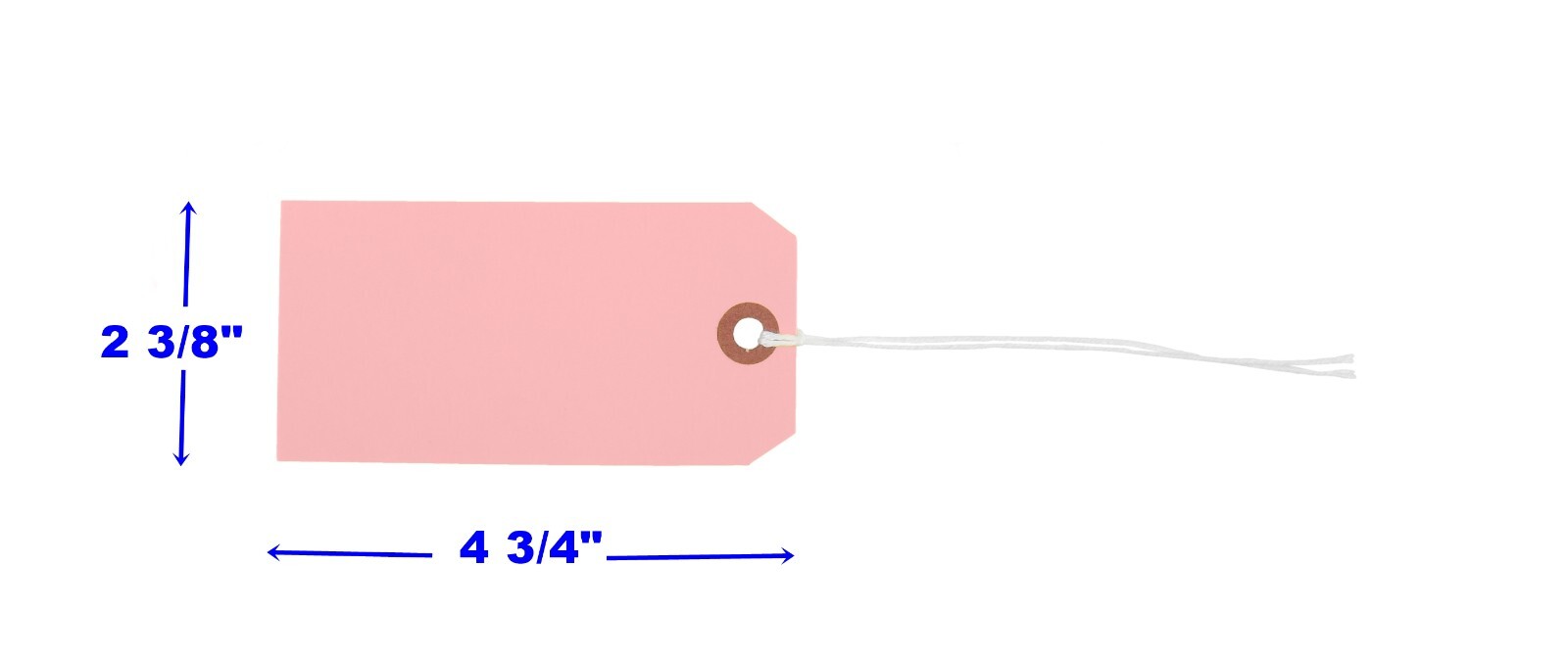 100 Pink Tags 4 3/4″ x 2 3/8″ Size 5 Inventory Shipping Hang Tag with String