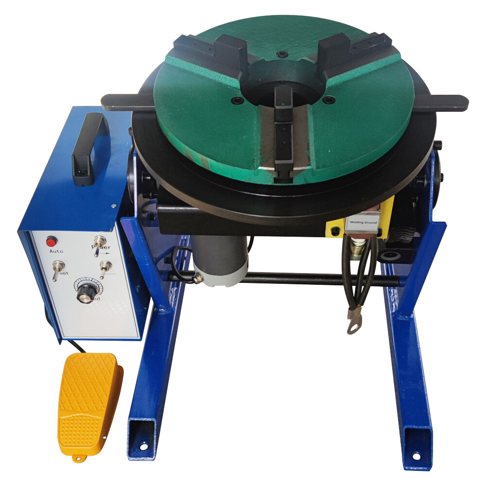100Kg High Precision Manually Flip Welding Positioner Turntable with 300mm Chuck