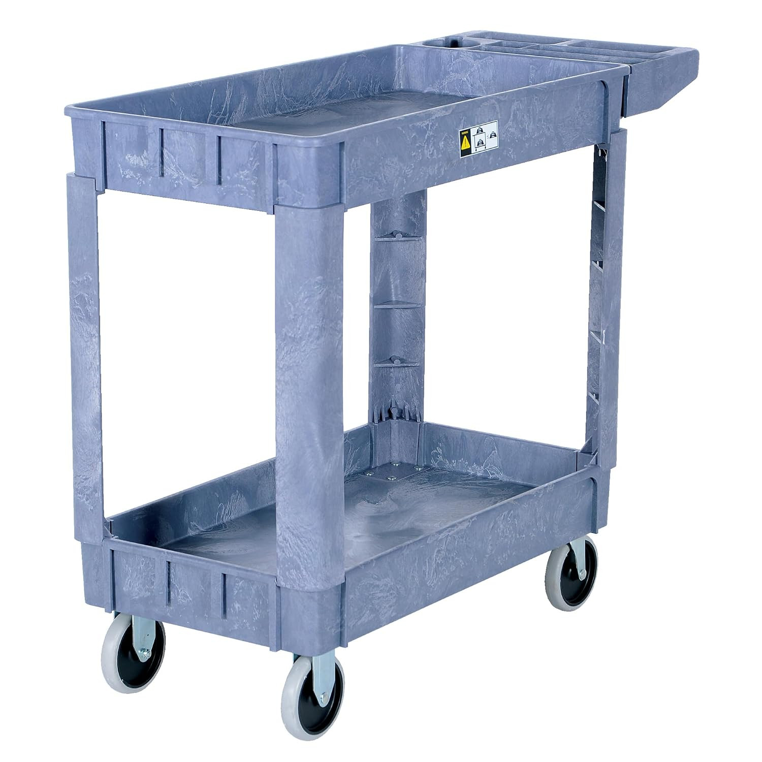 PLSC-2-1731 Plastic Utility Service Cart 2 Shelves 40 In. X 18-1/2 In. X 33-1/2