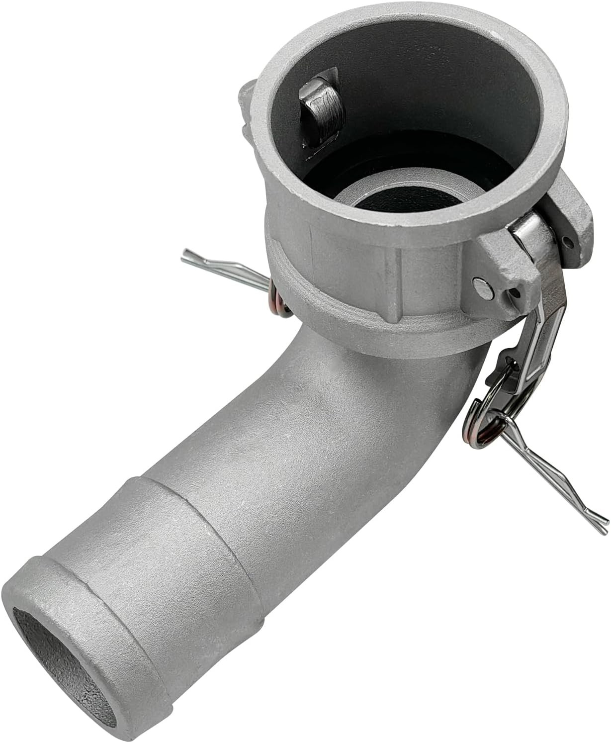 Global Type C Cam and Groove Hose Fitting, 3″ Socket X 3″ Hose ID Barbed, 90 Deg