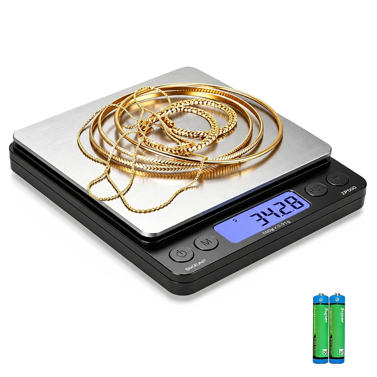 Digital Jewelry Scale – 500g x 0.01g Precision Gold Scale for Jewelers & Coll…