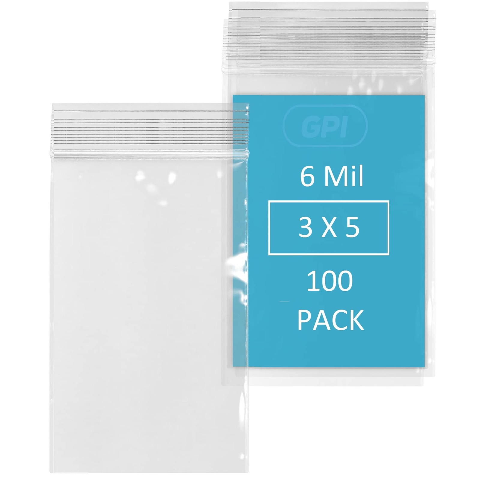 6 Mil, Extra Heavy-Duty, 3″ x 5″ Clear Plastic Reclosable Zip Bags, Puncture-…