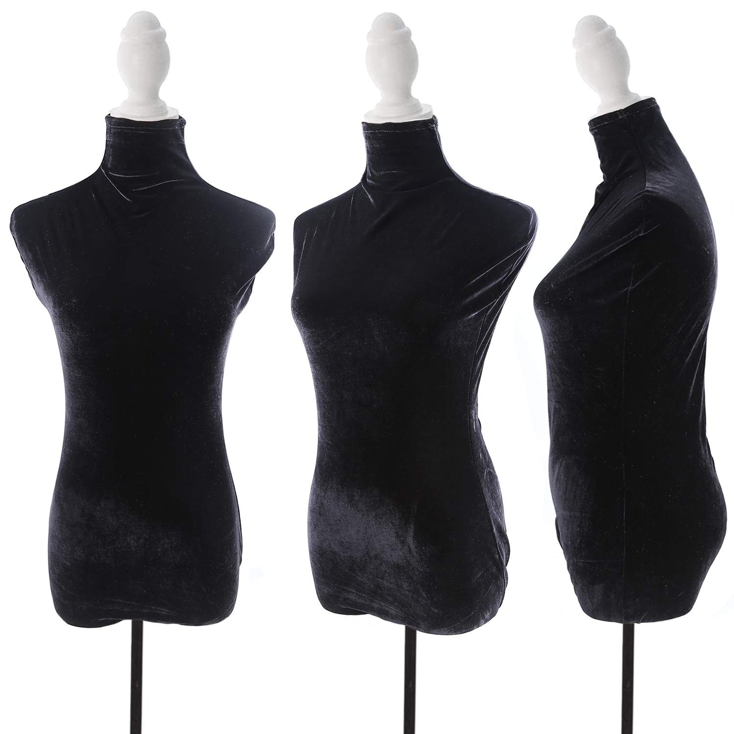 Black Superb Velvet Mannequin Fabric Cover,100% Handmade Soft Stretchy, for F…