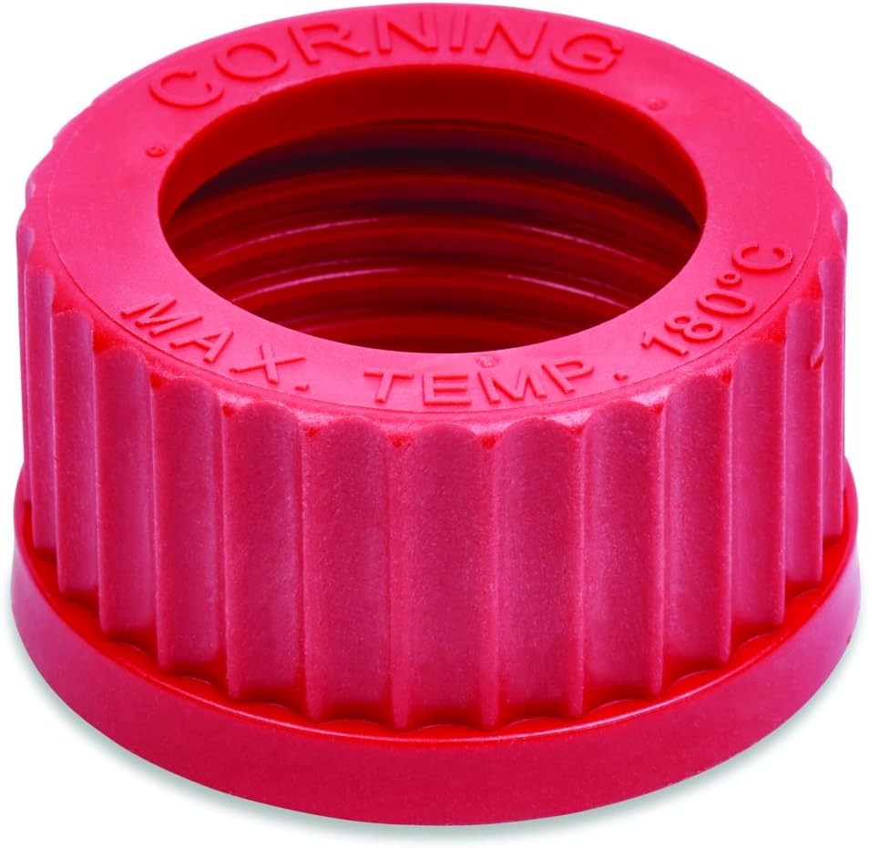 #1395-45HTSC, GL45 Red Open Top High Temperature (180°C) PBT Screw Cap