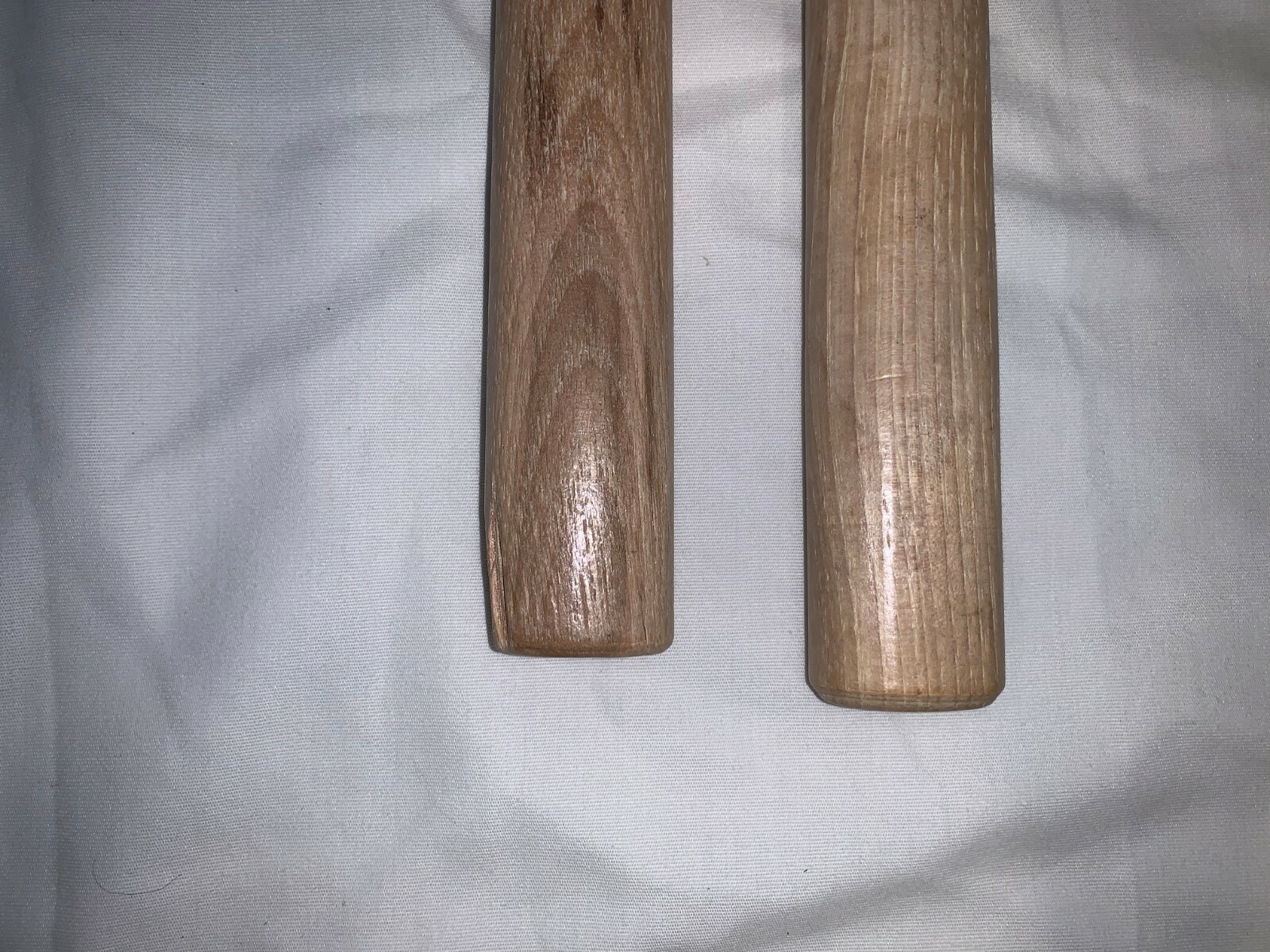QTY 2 14 INCH NATURAL WOODEN MACHINIST / BALL-PEEN / HAMMER REPLACEMENT HANDLES
