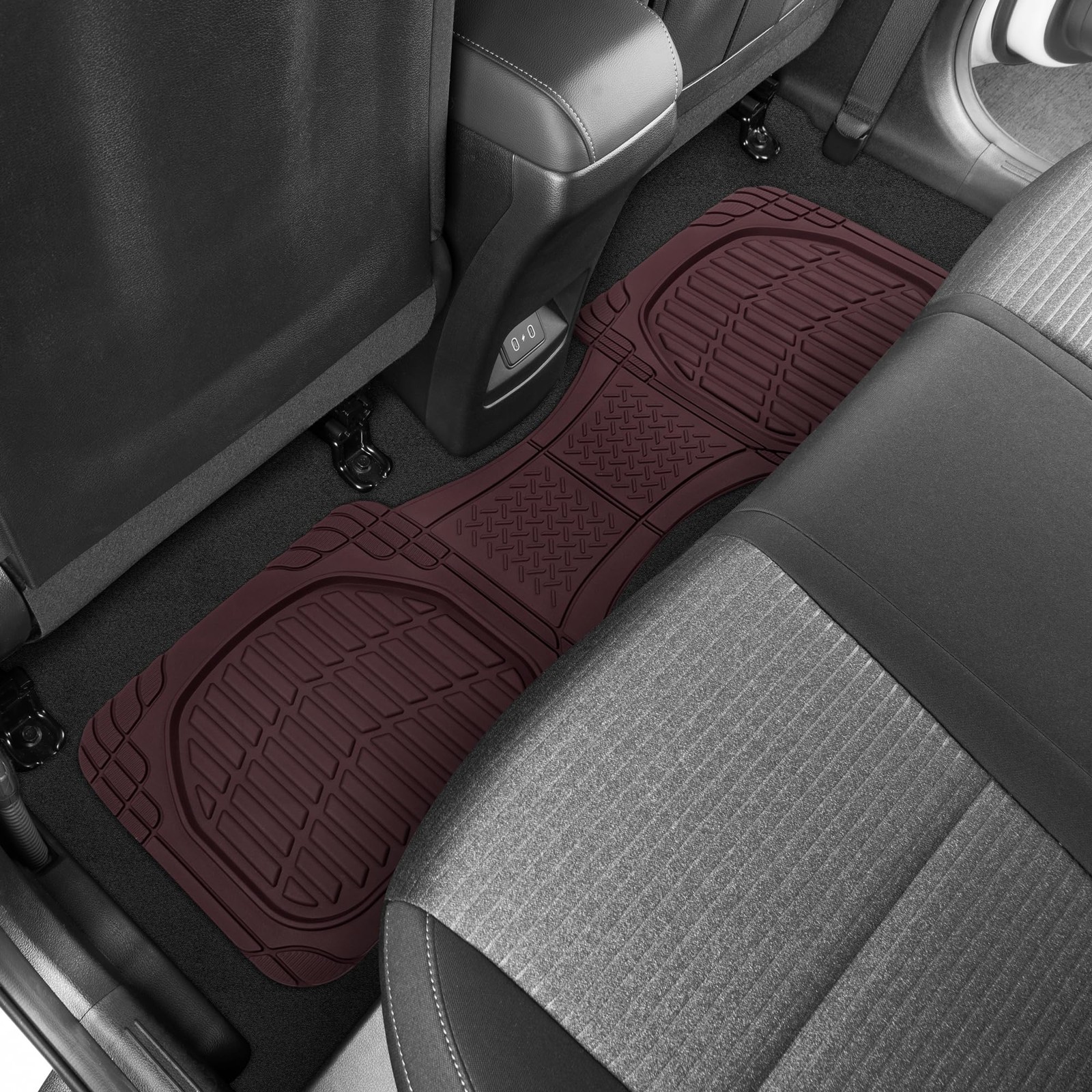Bdk Red All Weather Heavy Duty Car Floor Mats Interior Liners For Auto Van