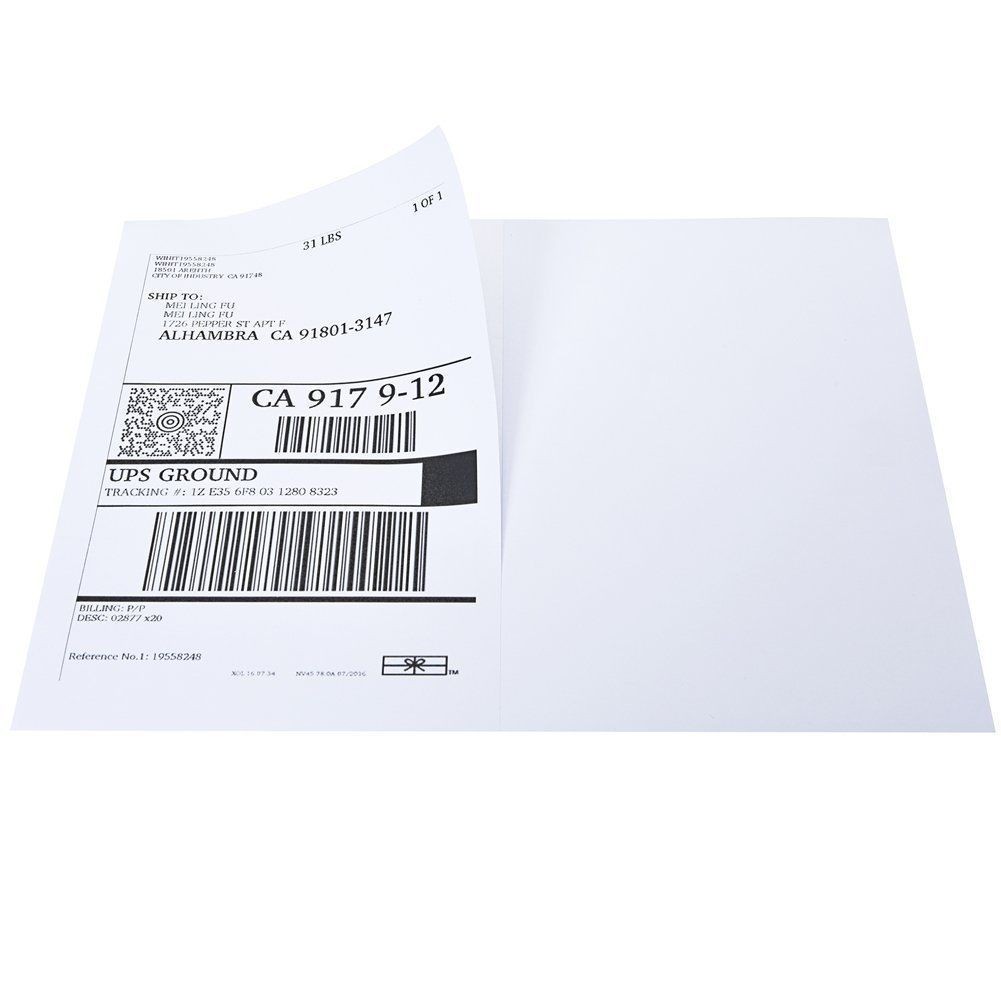 100-20000 Premium 8.5×5.5 Shipping Mailing Labels Half Sheet Self Adhesive