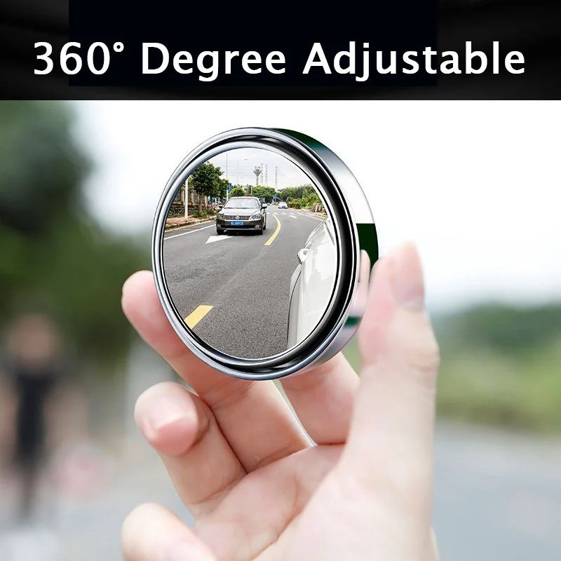 2p 360°Degree View Auxiliary Blind Spot Mirror Wide Angle Car Auxiliary Rearview