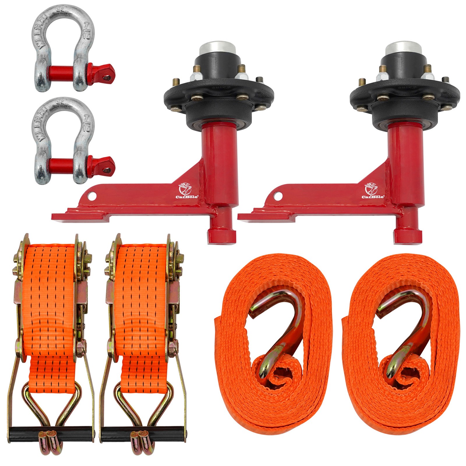 2-Pack 8800lbs Shipping Container Wheels，6×5.5 Lug，Heavy-Duty Container Axles