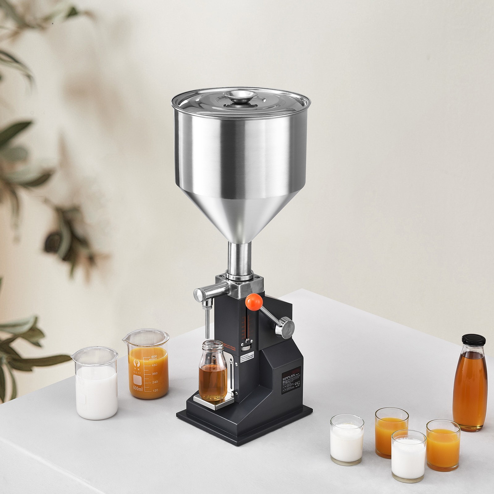 Uimoso Manual Liquid and Paste Filling Machine, Adjustable 5-100ml Capacity