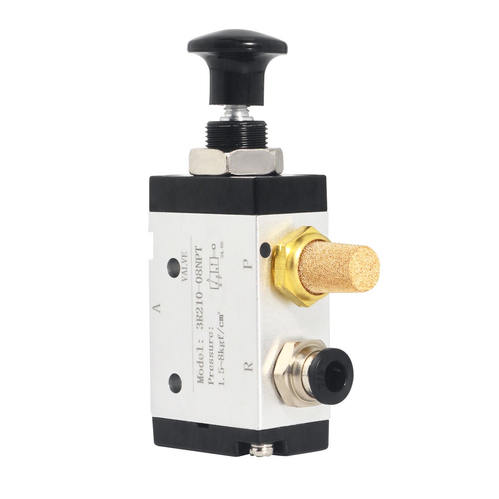 3 Way 2 Position Air Hand Lever Valve 1/4 NPT Pneumatic Manual Control