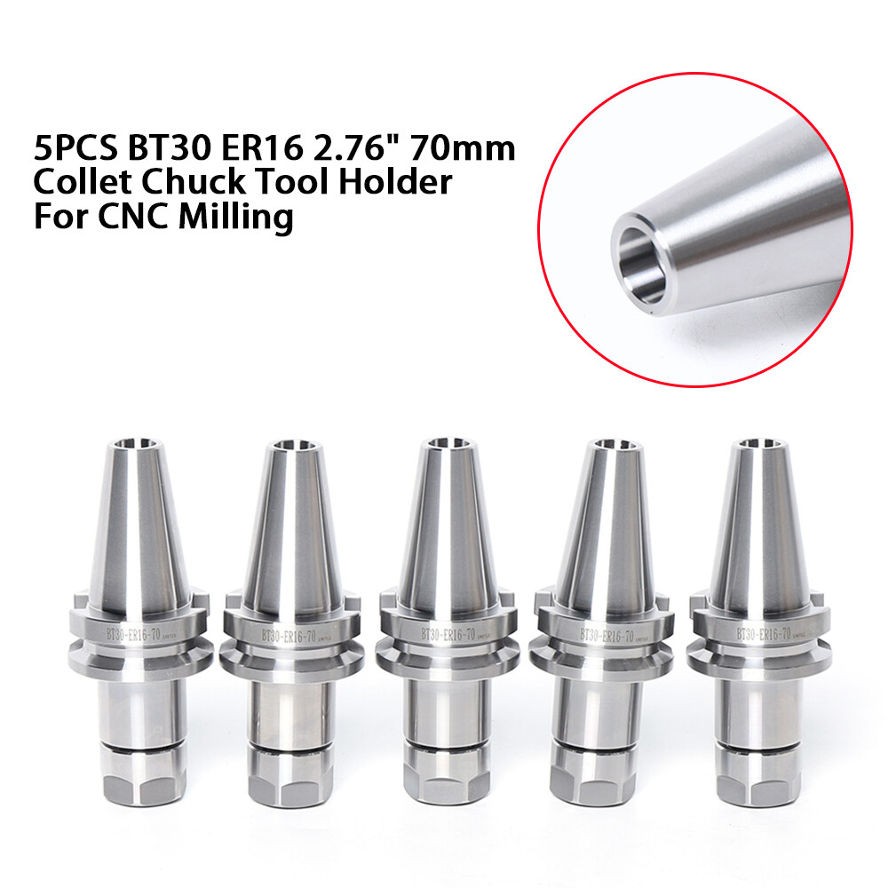 BT30 ER16 70mm 5PCS SET Collet Chuck Tool Holder Balance 12000RPM BT 30 USA