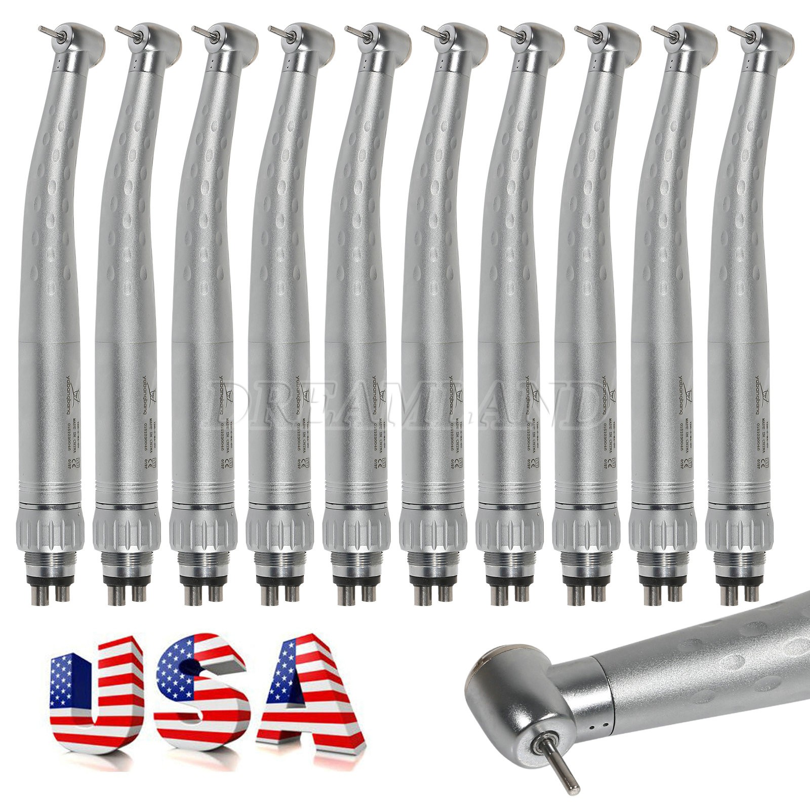 10 Dental Standard High Speed Handpiece Quick Coupler Push Button coupling 4hole