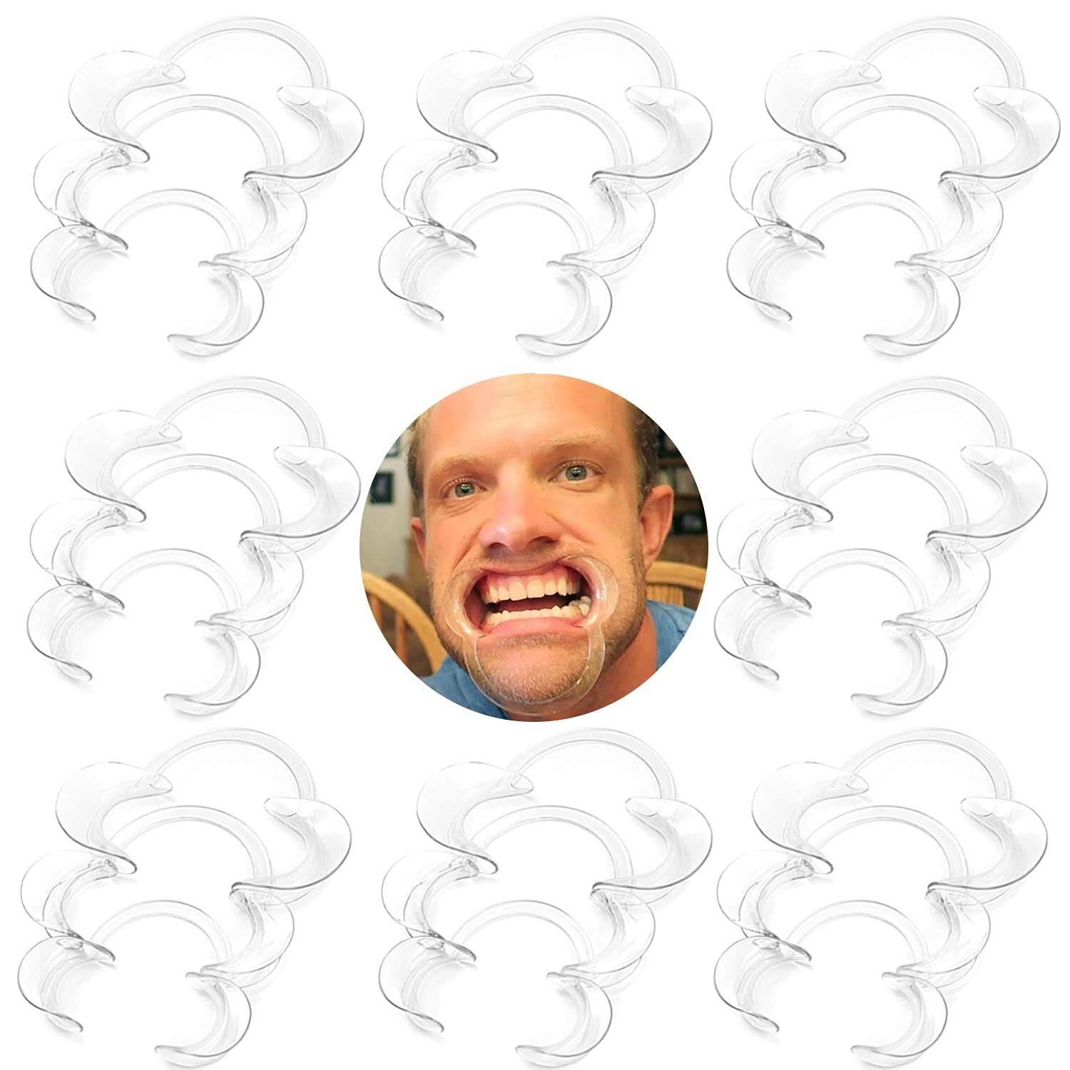 20pc EZGO S/M/L Dental Mouth Opener Lip Cheek Retractor C-Shape Adult Kid Game