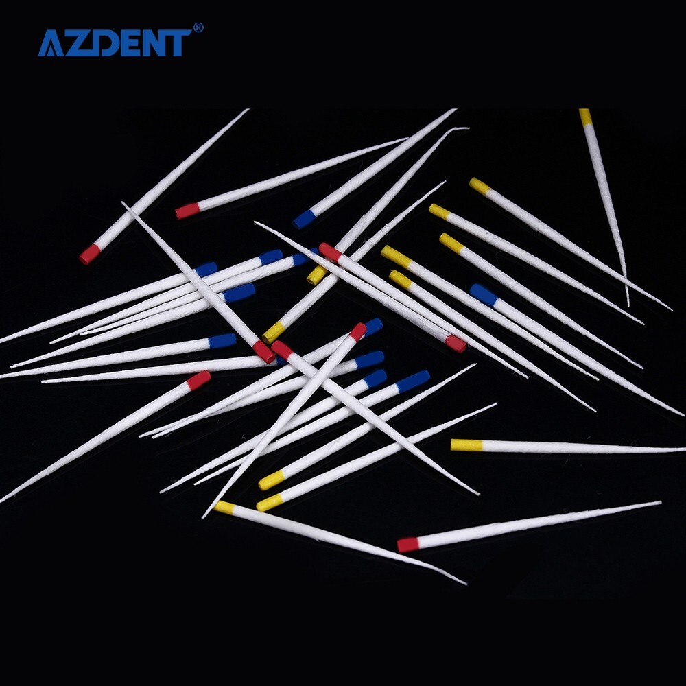 100PCS Dental Puntos Absorbentes de endodoncia para Endo Root Canel F1, F2, F3