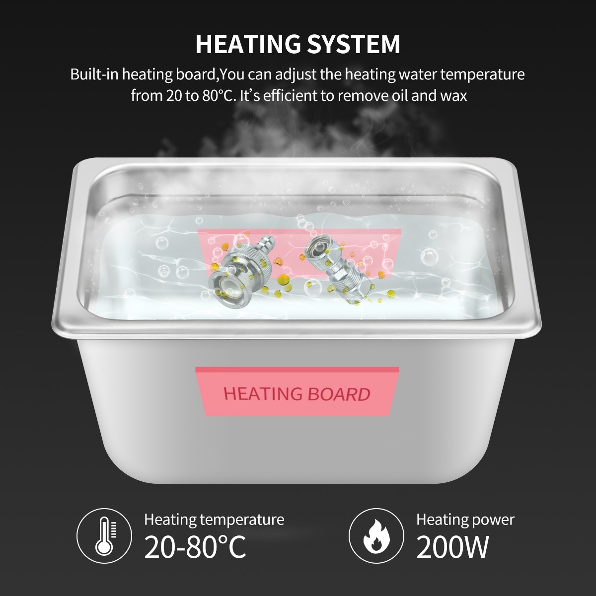 AIPOI 10L Ultrasonic Cleaner with Timer Heating Machine Digital Sonic Cleaner