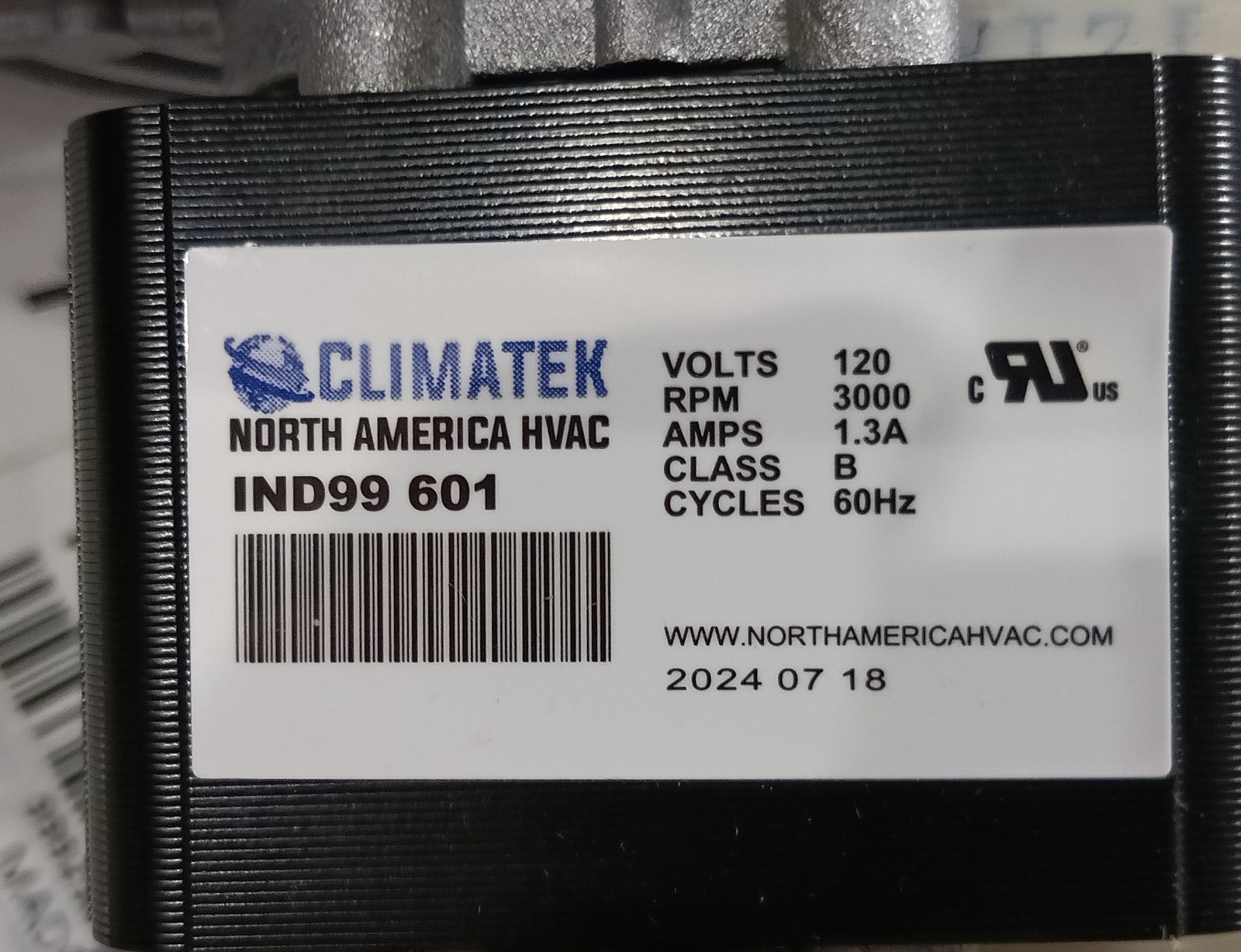 ClimaTek IND99 601 Furnace Draft Inducer Motor 120V 3000 RPM 1.3A New Open Box
