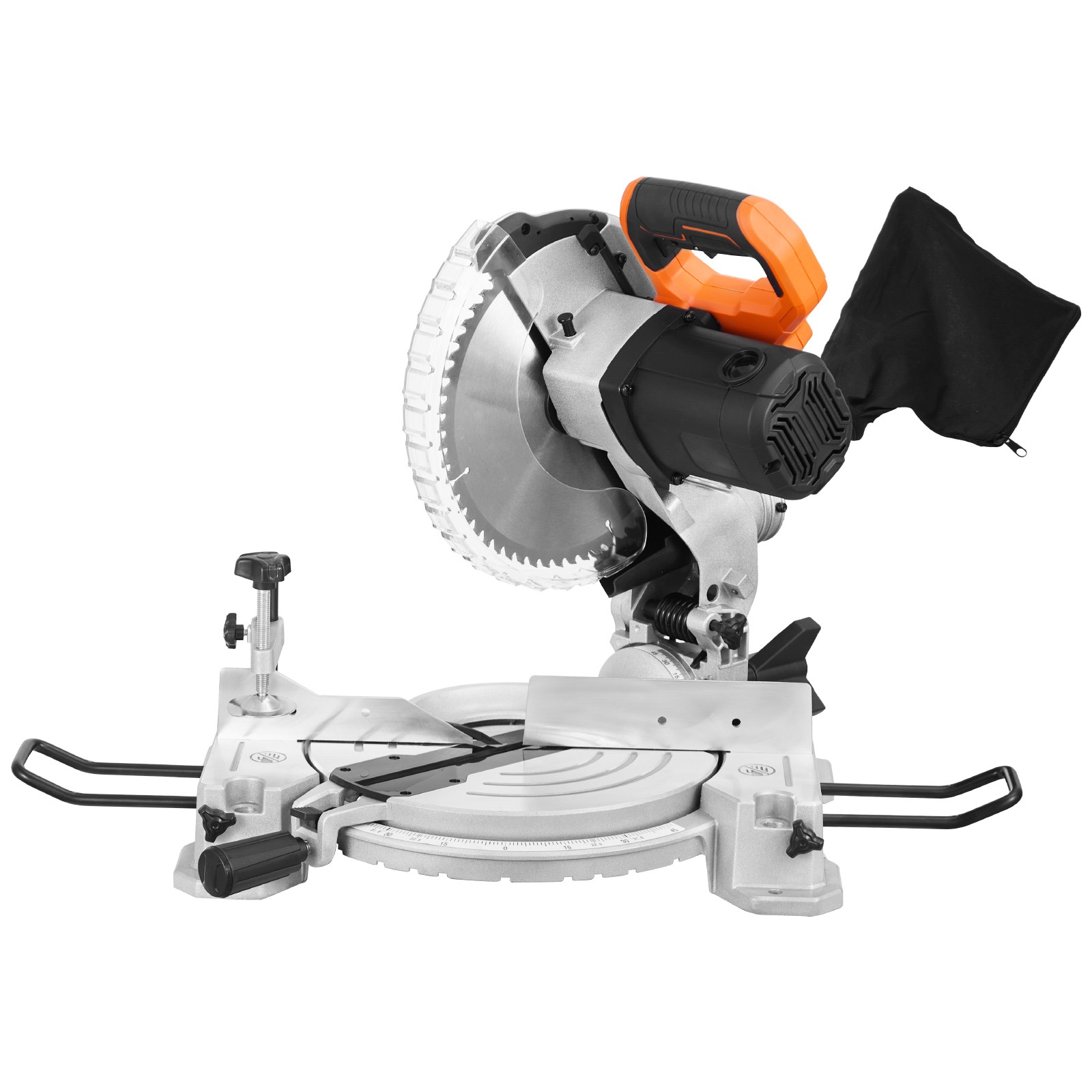 VEVOR Compound Miter Saw 10» Blade 15 Amp 60-Tooth Corded Single Bevel 0-45°