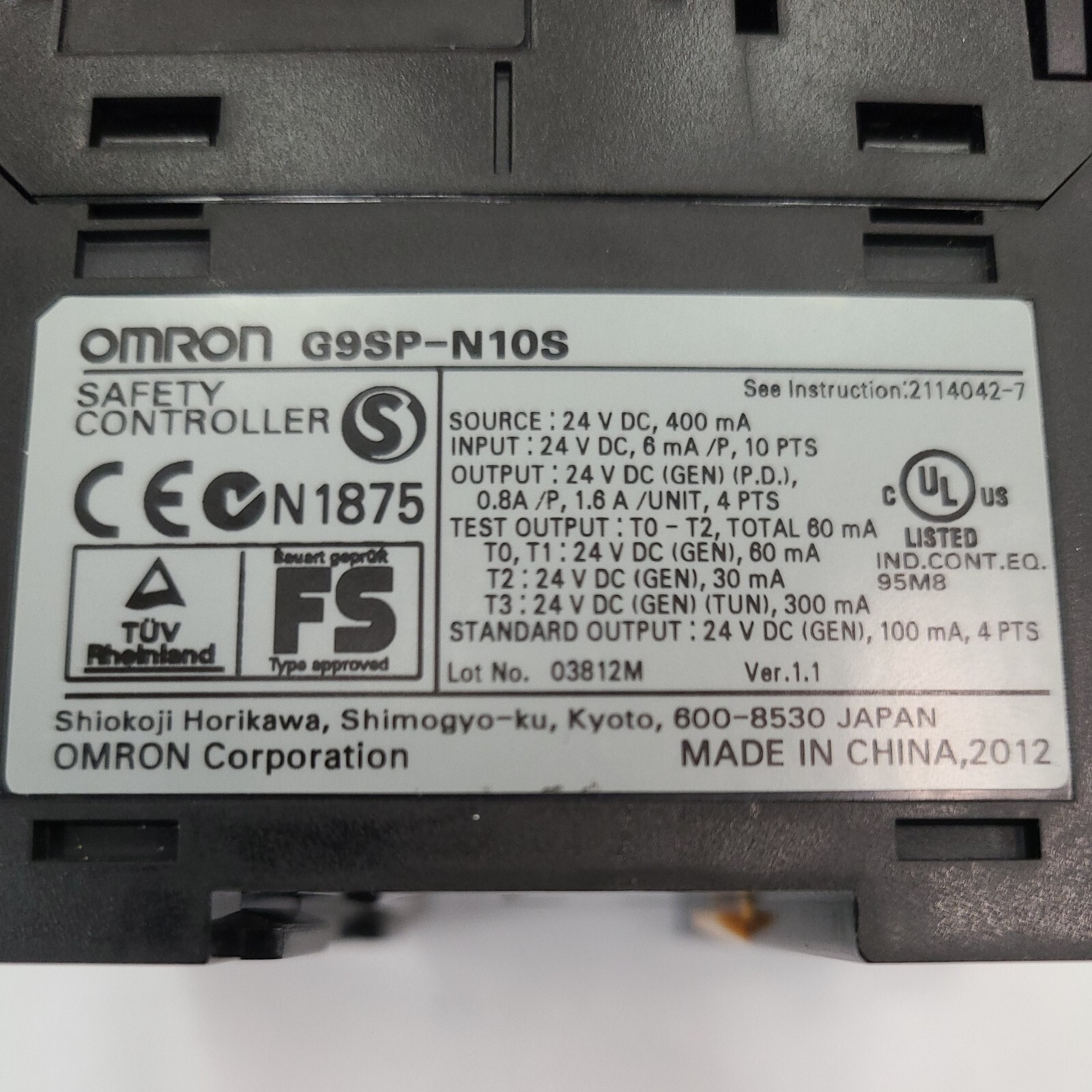 (NEW) open box Omron Safety Controller G9SP-N10S G9SPN10S. (30 pcs available)
