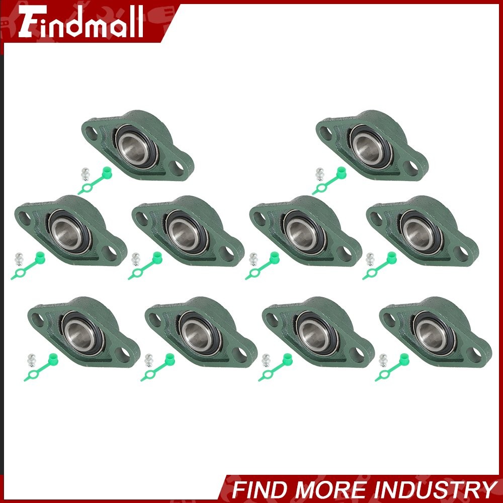 10 PCS UCFL205-16 Pillow Block Flange Bearing 1″ Bore 2 Bolt Solid Base