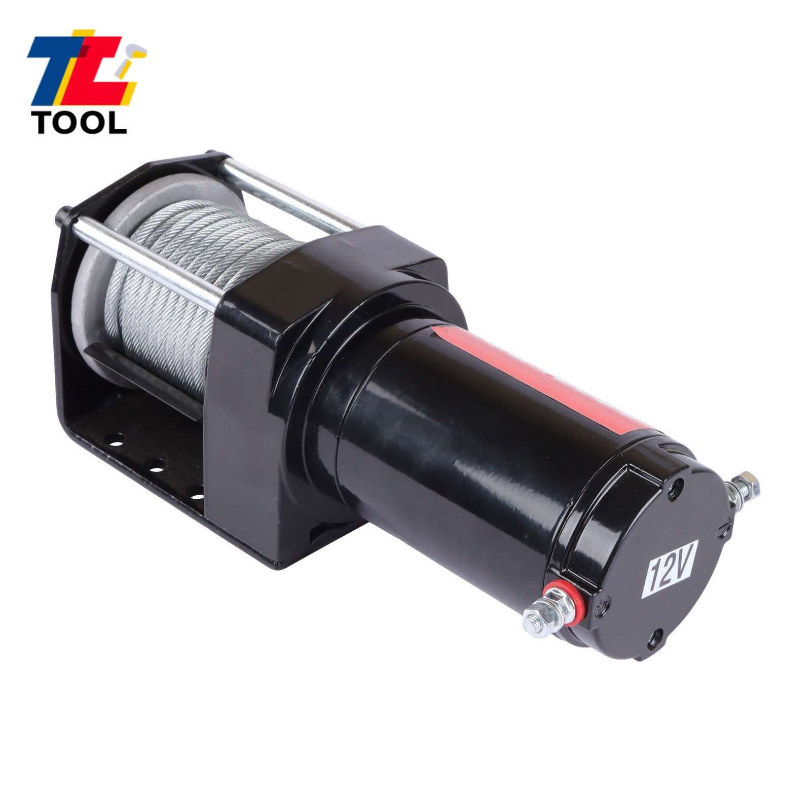 3000 LBS 32 FT Steel Cable Winch 153:1 Gear Ratio 12VDC/1.3HP Electric Winch