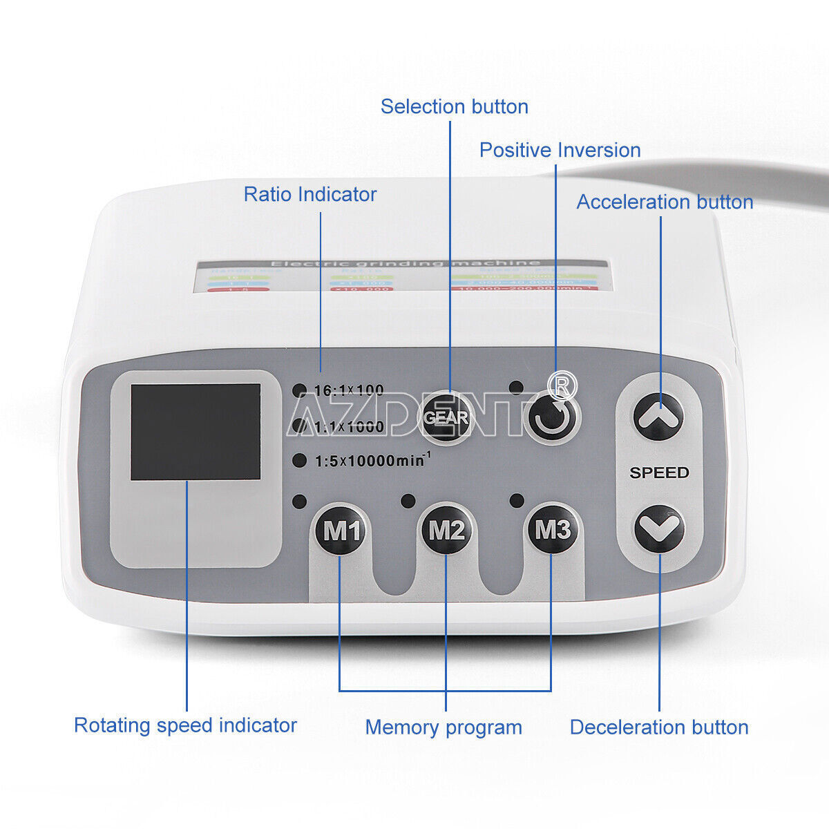 AZDENT Dental Brushless Electric LED Micro Motor /1:5 Increasing Handpiece