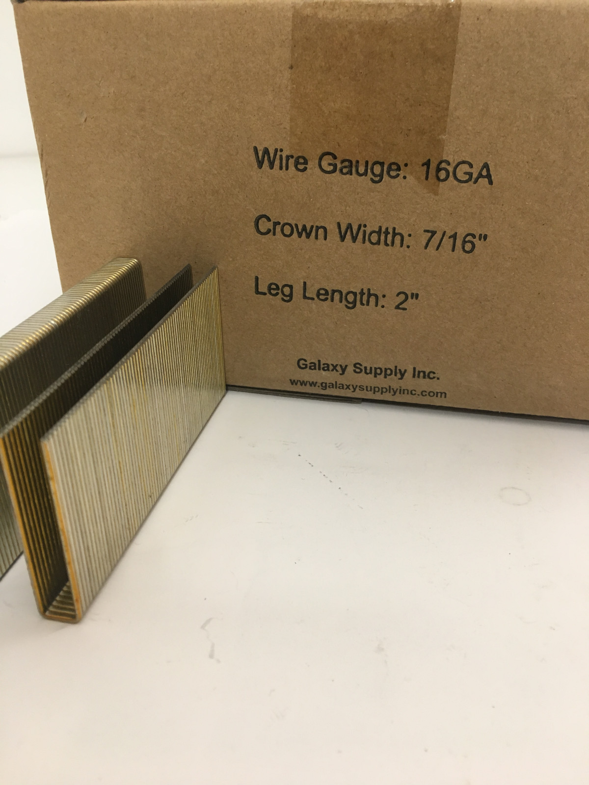 7/16 Crown 16 Gauge Staples 2″=N50 N Series 10,000pcs/case