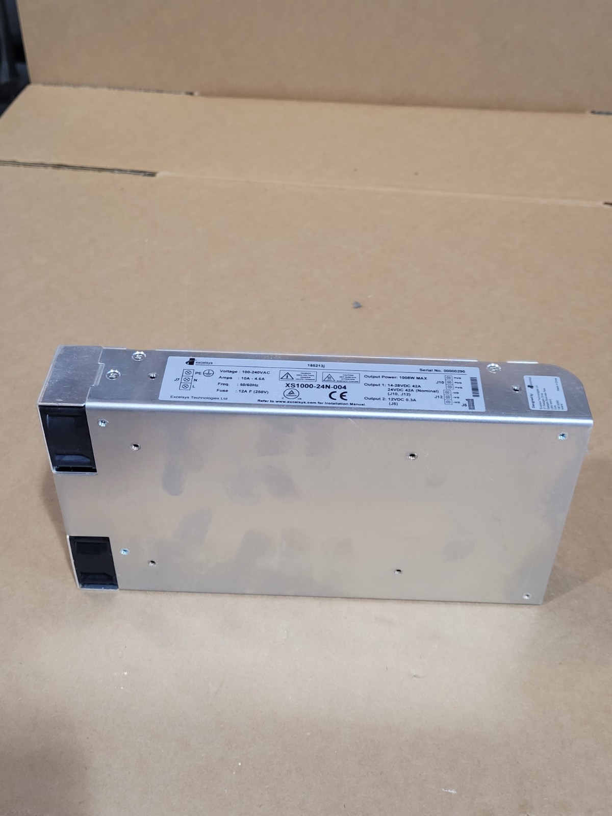 EXCELSYS XS1000-24N-004 AC/DC CONVERTER 24V 42Amps & 12V .3A 1008W