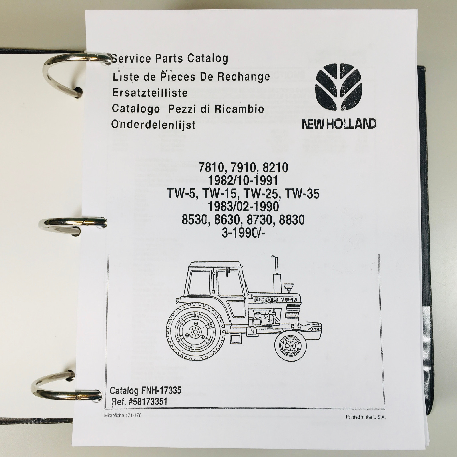 Ford 7810 7910 8210 8530 8630 8730 8830 Tractor Parts Manual Catalog Assembly