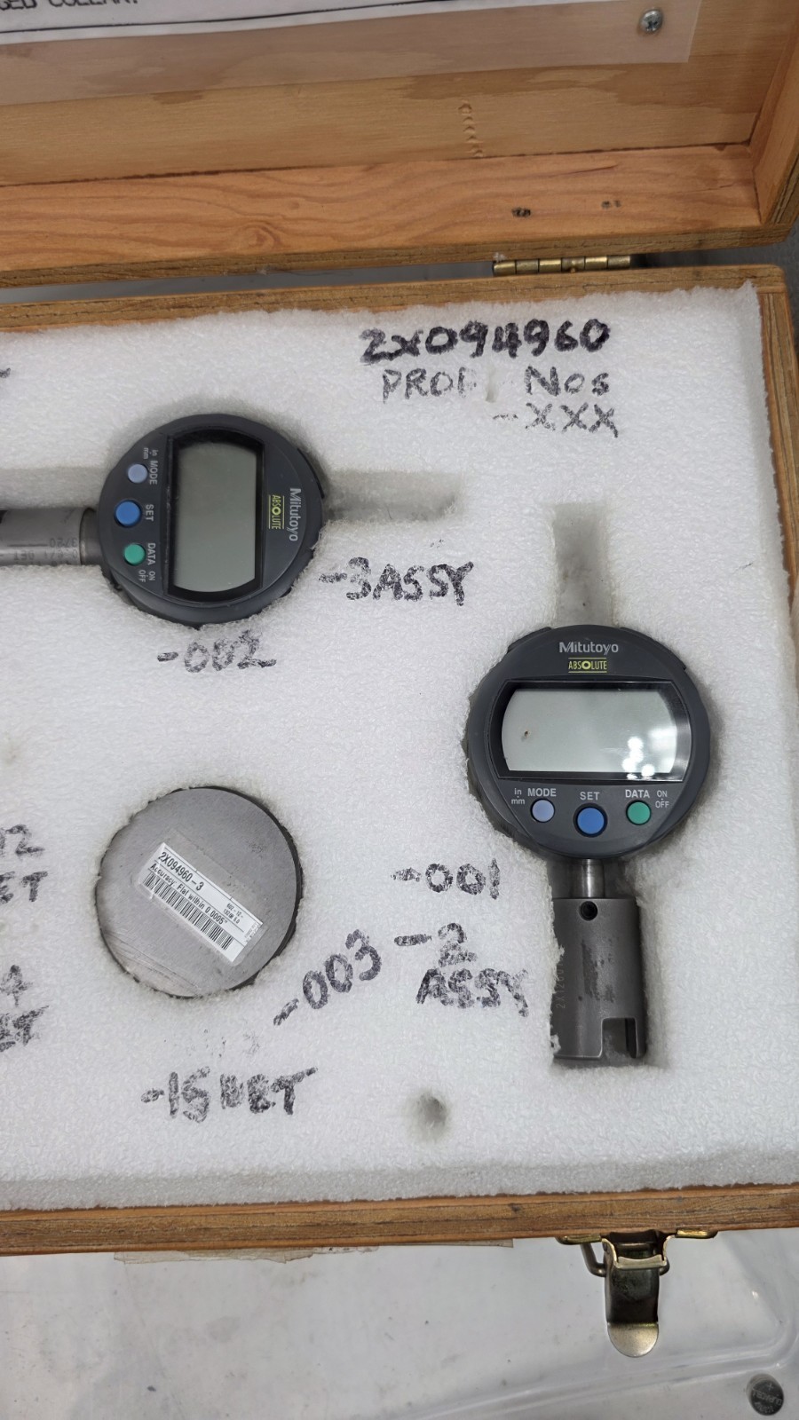 kit 2 Mitutoyo 543-392B Digimatic Indicator, 0-.5″/0-12.7mm Range, .00005″