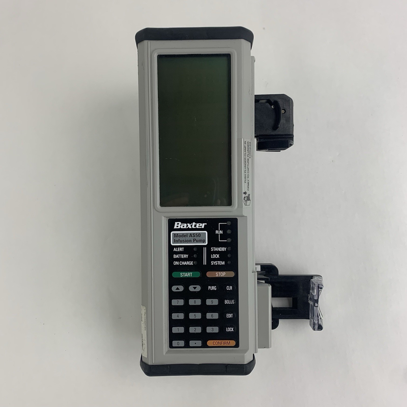 Baxter AS50 IM8550 Infusion Pump Powers On Factory Reset No Batteries No Charger