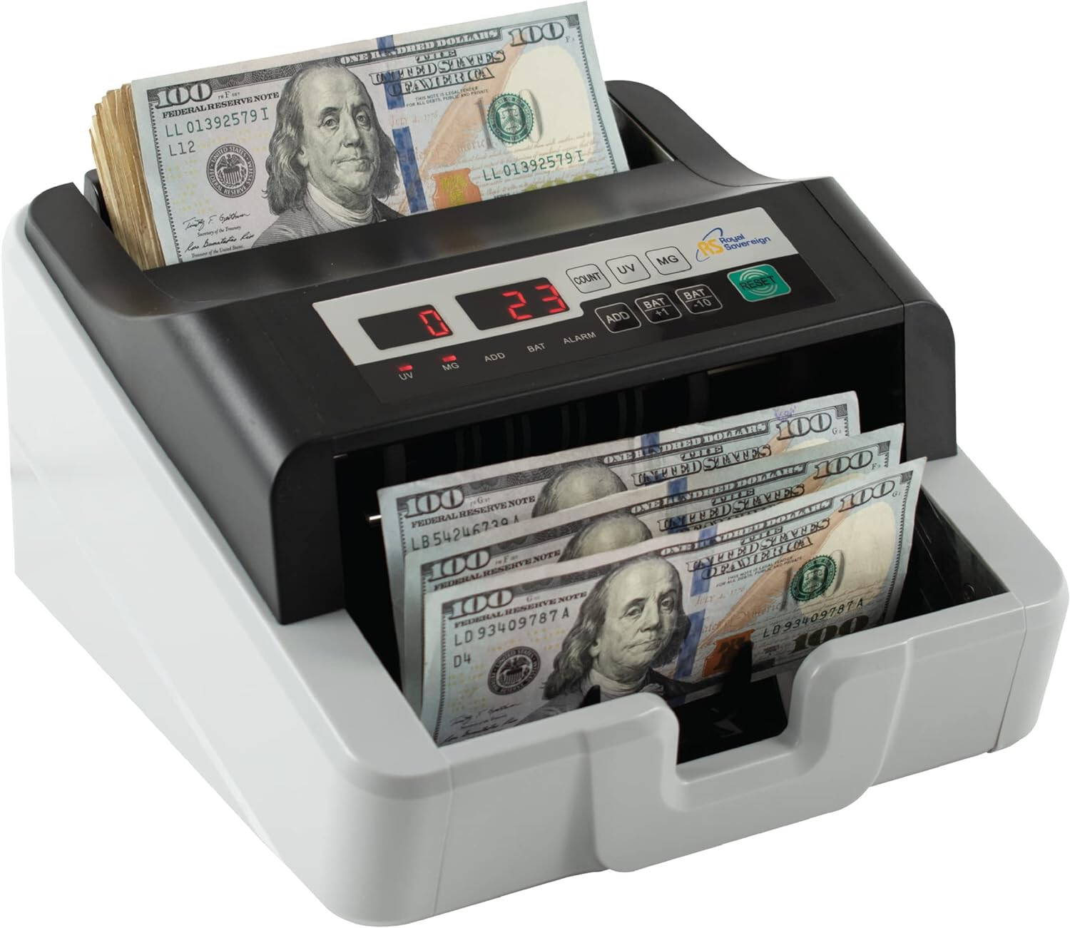 Royal Sovereign High Speed Bill Counter, UV/MG Counterfeit Detection (RBC-100N)
