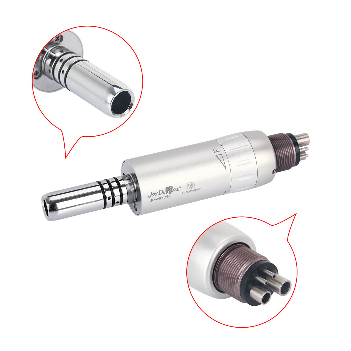 Dental Inner Water Spray Contra Angle Air Motor Low Speed Handpiece 4Hole