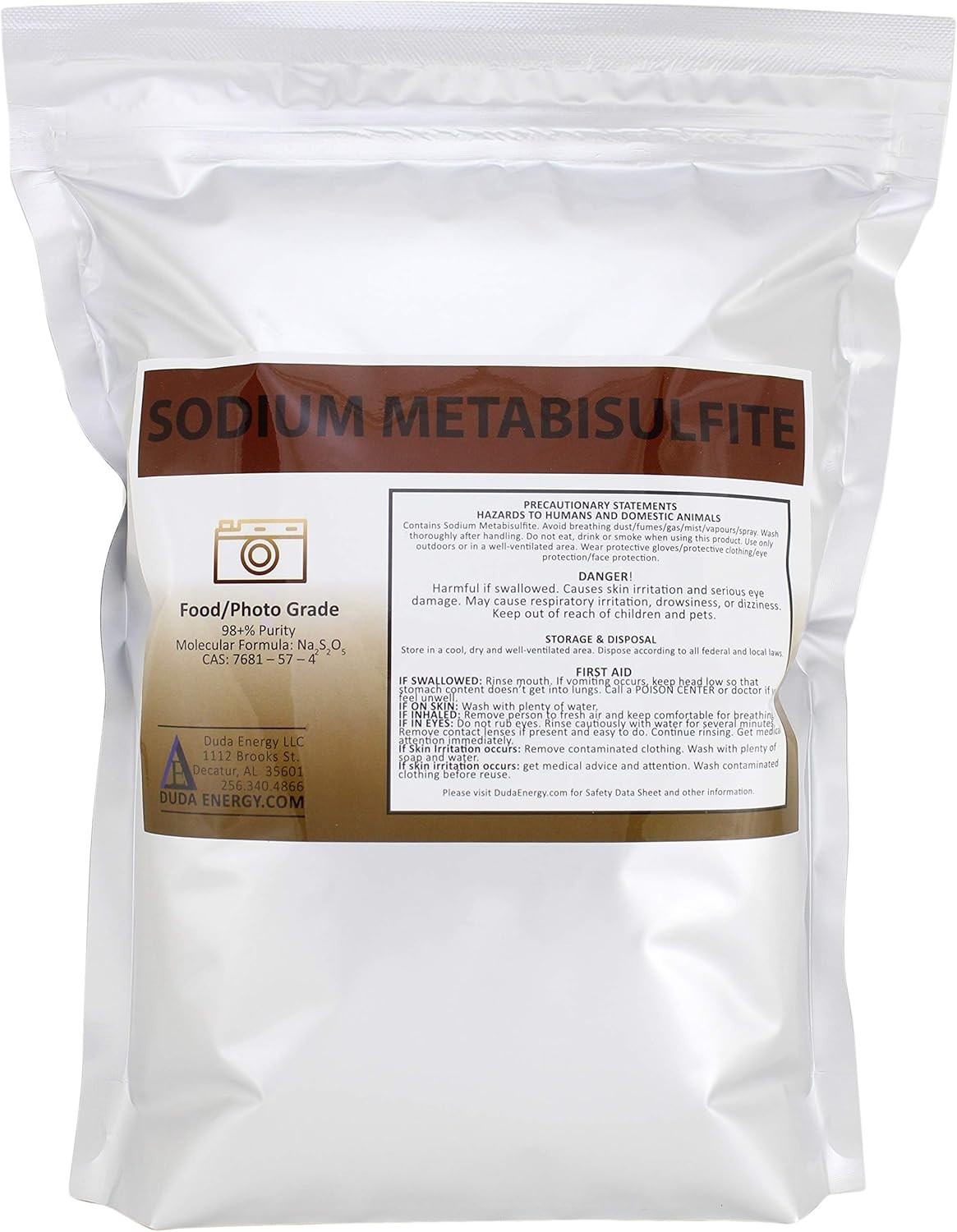 Pure Sodium Metabisulfite Granules 98.6% Purity for Brewing and Photography