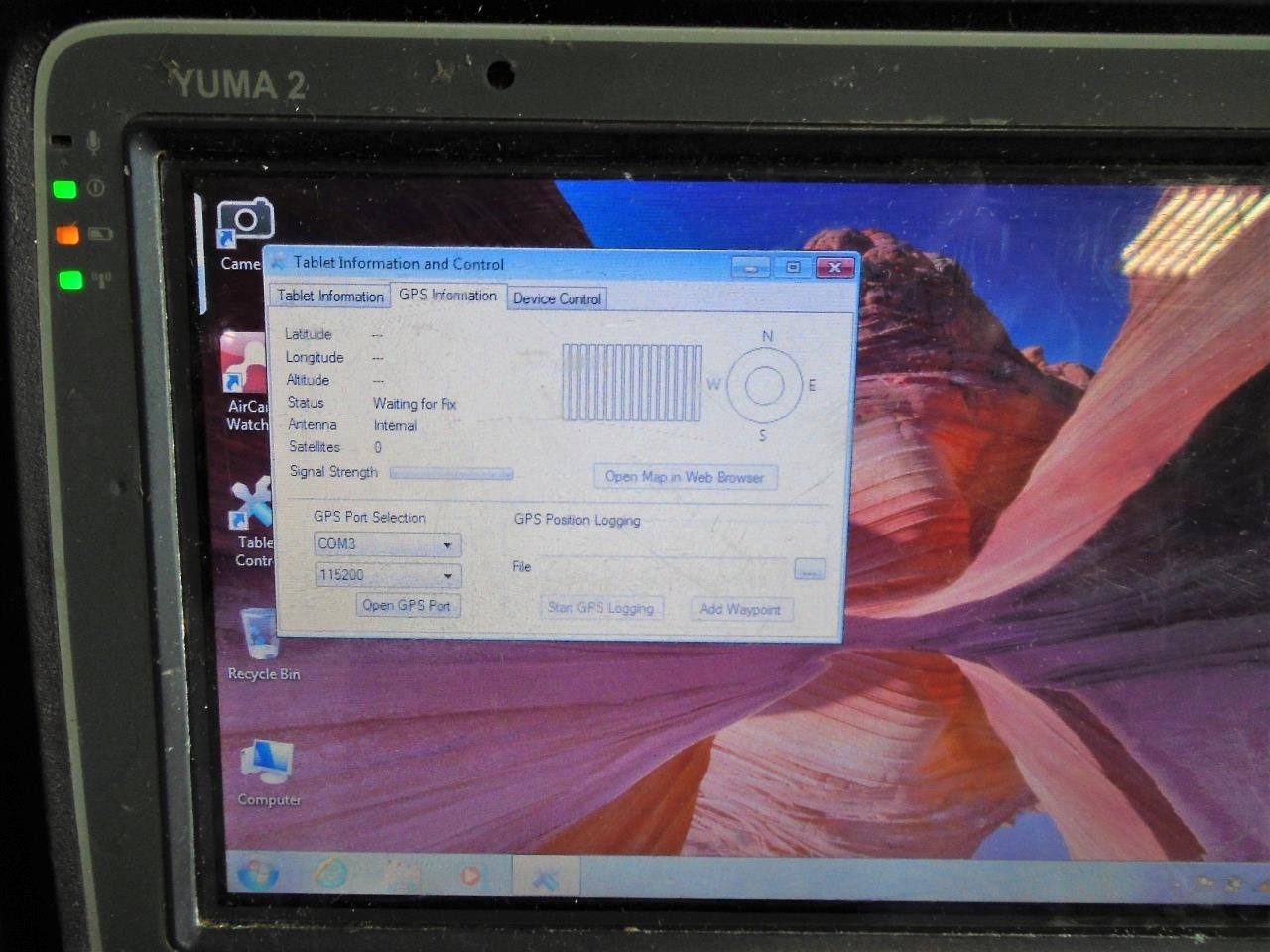 Trimble YUMA 2 Rugged Tablet Atom N2600 1.6GHz 4GB/128GB w/ Batt, AC Adapter (G)