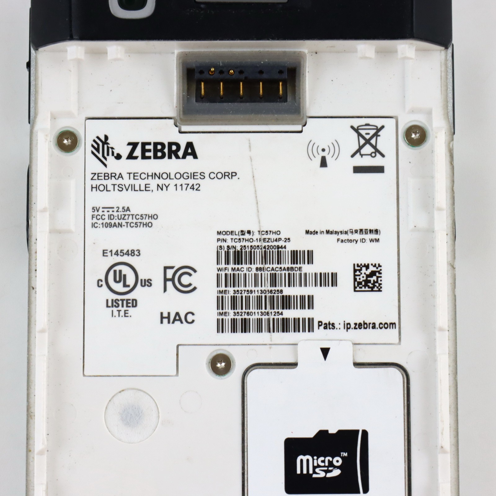 Zebra TC57 TC57HO Barcode Mobile Computer Scanner Android 8.1 TC57HO-1PEZU4P-25