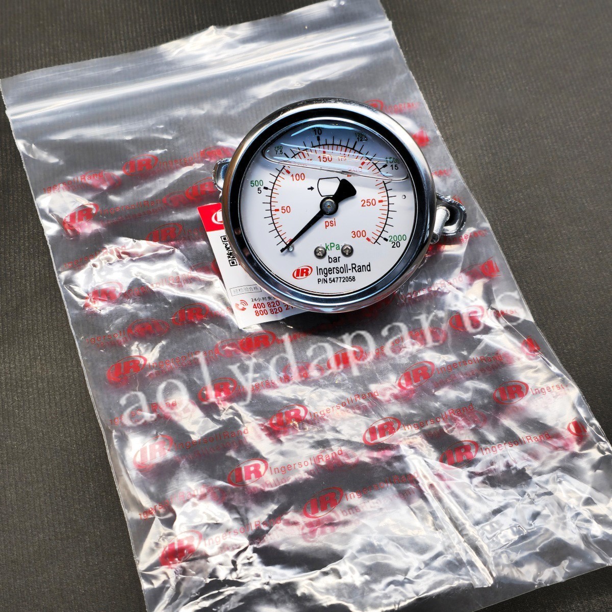 New 54772058 Pressure Gauge Panel Mount IR For INGERSOLL RAND Air Compressor