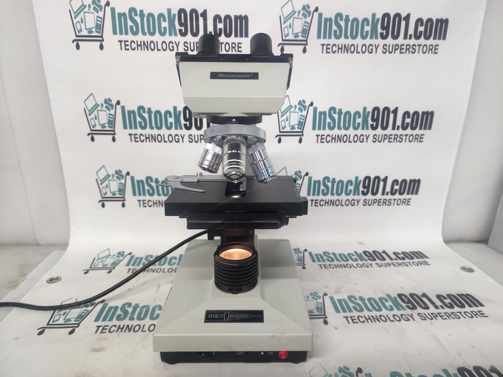 Micromaster Microscope Model CK – 4x 10x 40x 100x Objectives
