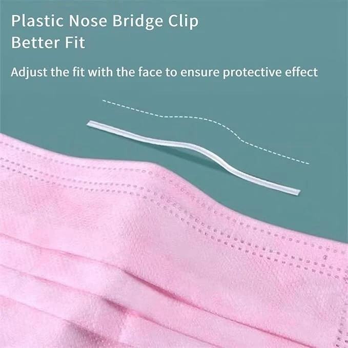 50/100 PCS Disposable Face Mask Non Medical 3-Ply Earloop Dust Cover