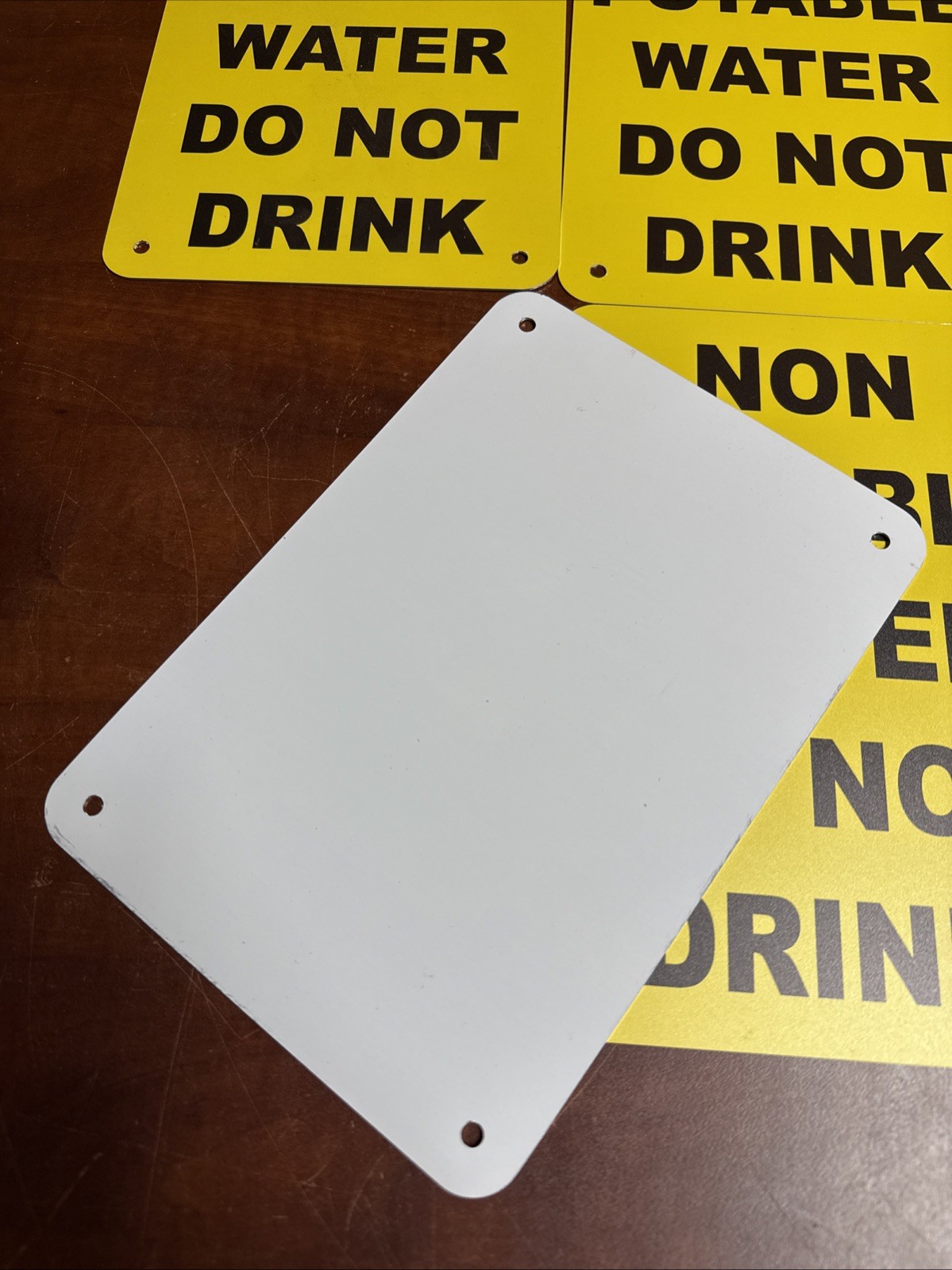 Non Potable Water Do Not Drink Metal Signs 7” x 10” Lot of 4