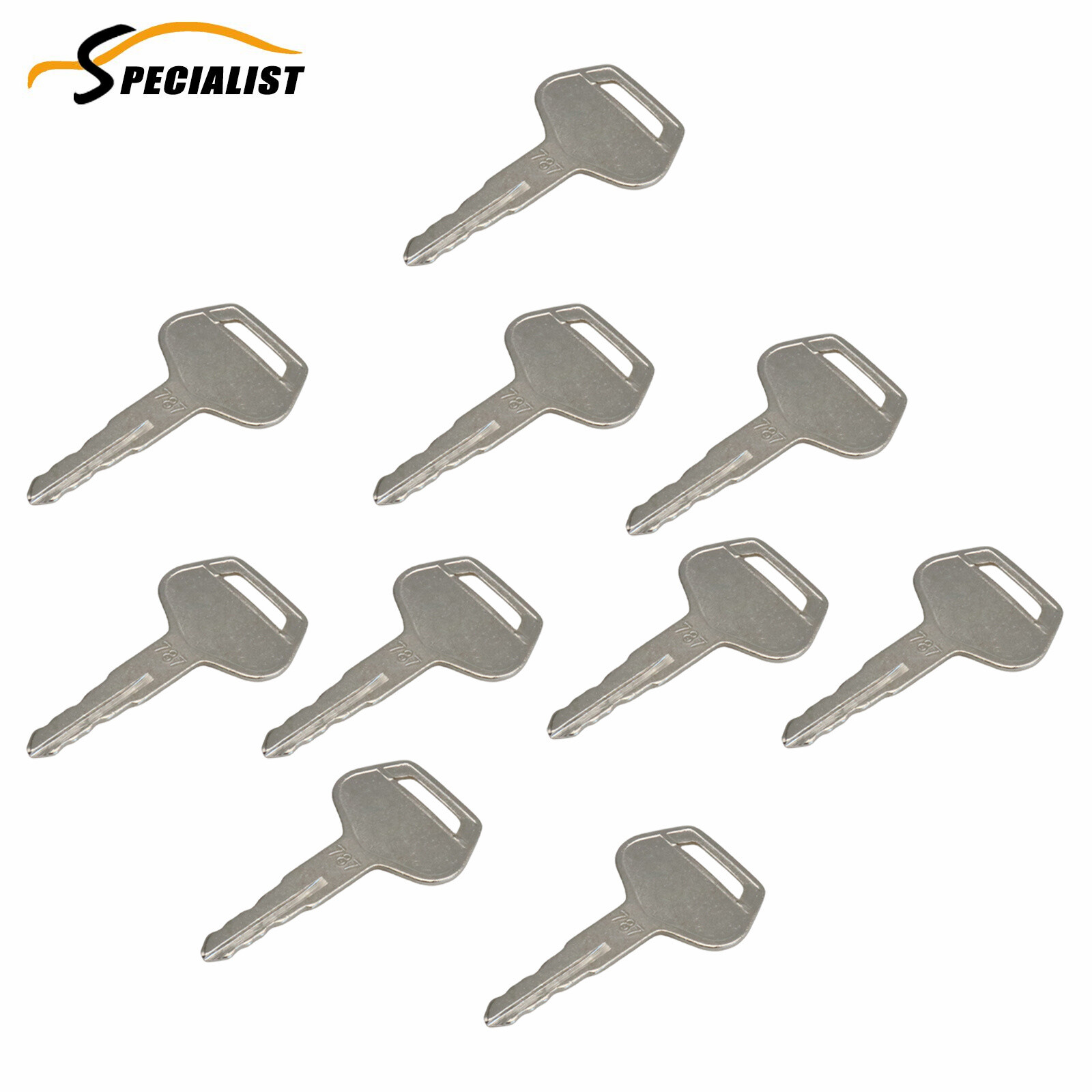 10pcs Keys 787 For Komatsu Heavy Equipment Key Excavator Dozer Loader Backhoe